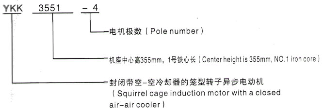 YKK系列(H355-1000)高压YJTFKK5605-6三相异步电机西安泰富西玛电机型号说明